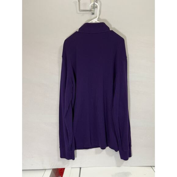 Polo Ralph Lauren Estate Rib 1/4 Zip Pullover Sweatshirt Purple Men’s Large - Picture 2 of 9